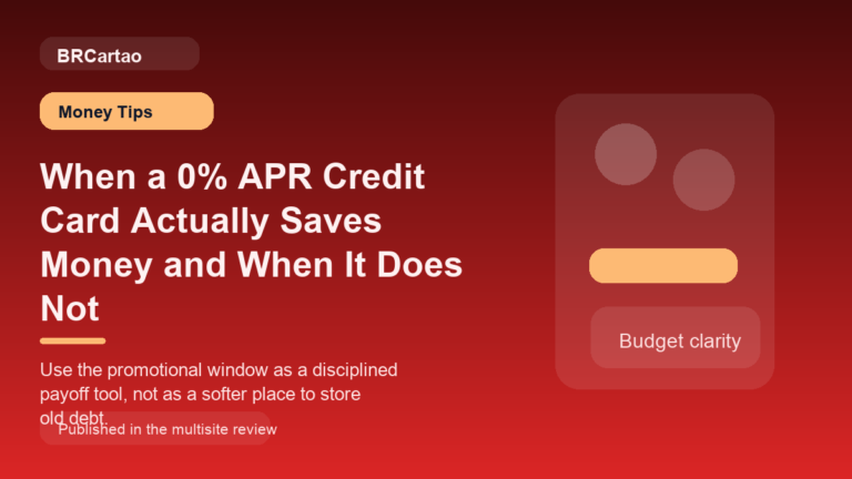 When a 0% APR Credit Card Actually Saves Money and When It Does Not