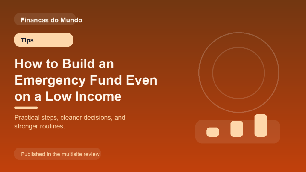 How to Build an Emergency Fund Even on a Low Income